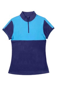 網上下單訂製寶藍短袖Polo恤 馬術協會 撞色短袖Polo恤  澳洲馬術協會 Polo恤供應商  P1616